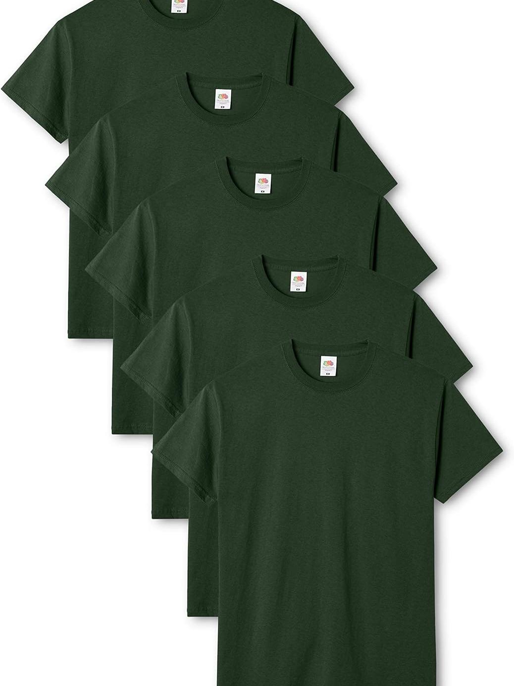 Fruit of the Loom Men's Original T-Shirt | Multicolor | Pack of 5 Fruit of the Loom