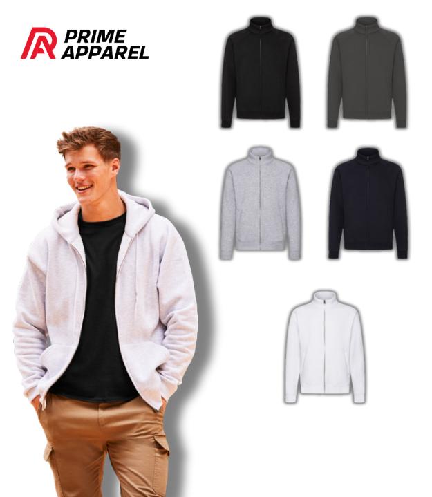 Fruit of the Loom Premium Sweat Jacket Menswear Sweater Long Sleeve Casual Pullover Hoodie Tops Underwear Longsleeves Plain FRUIT OF THE LOOM (7279887302174803718)