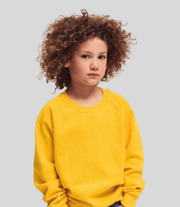 Fruit of the Loom Kids Classic Raglan Sweatshirt | Multicolor | For 3 - 15 Years Kids - Prime Apparel