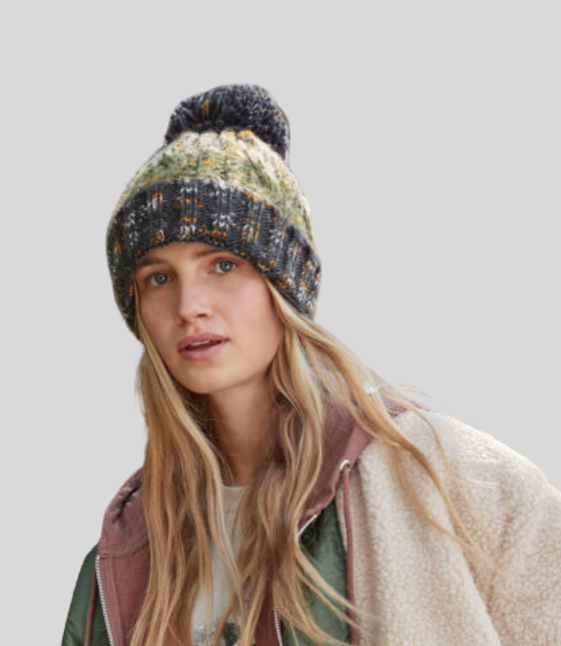 Beechfield Corkscrew Pom Pom Beanie | Multicolor | One Size - Prime Apparel