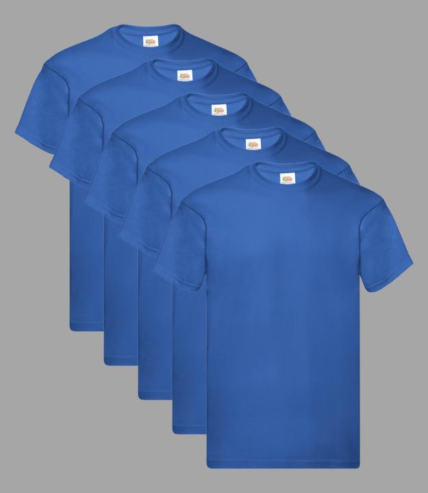 Fruit of the Loom Men's Original T-Shirt | Multicolor | Pack of 5 Fruit of the Loom