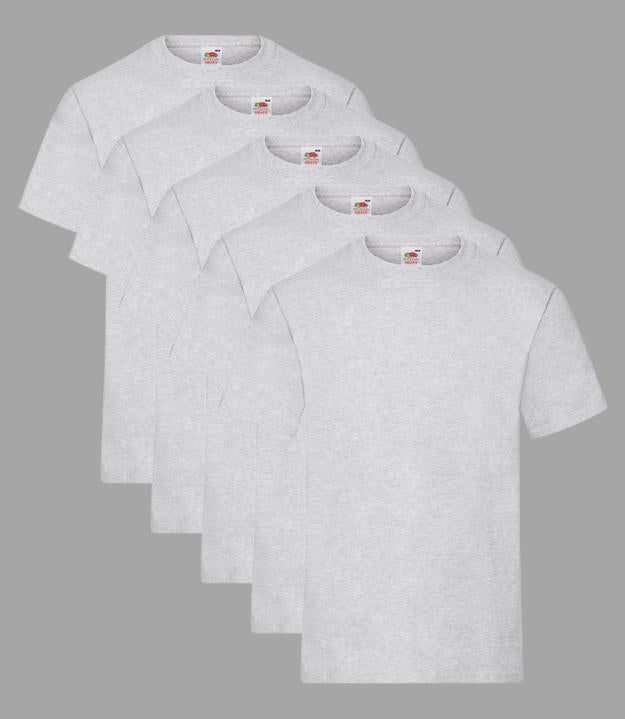 Fruit of the Loom Men's Original T-Shirt | Multicolor | Pack of 5 Fruit of the Loom
