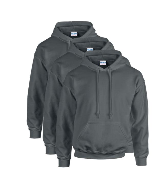 Gildan Heavy Blend Youth Hooded Sweatshirt Pack of 3 Fabric Plain Pullover GILDAN (7184176719711028997)