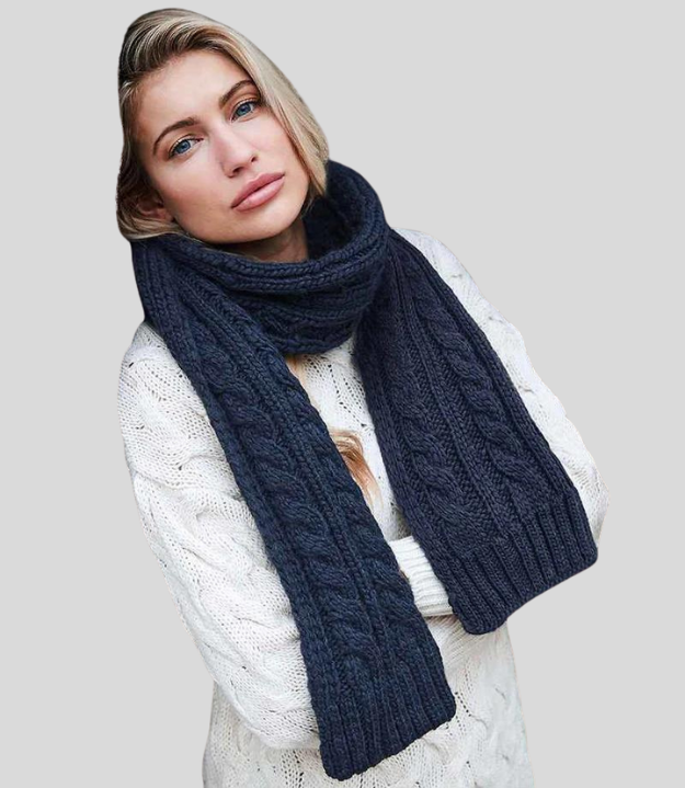 Beechfield Cable Knit Melange Scarf | Multicolor