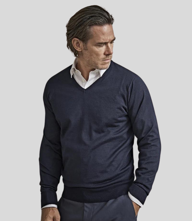 Tee Jays | Mens V Neck Knitted Sweater Tee Jays