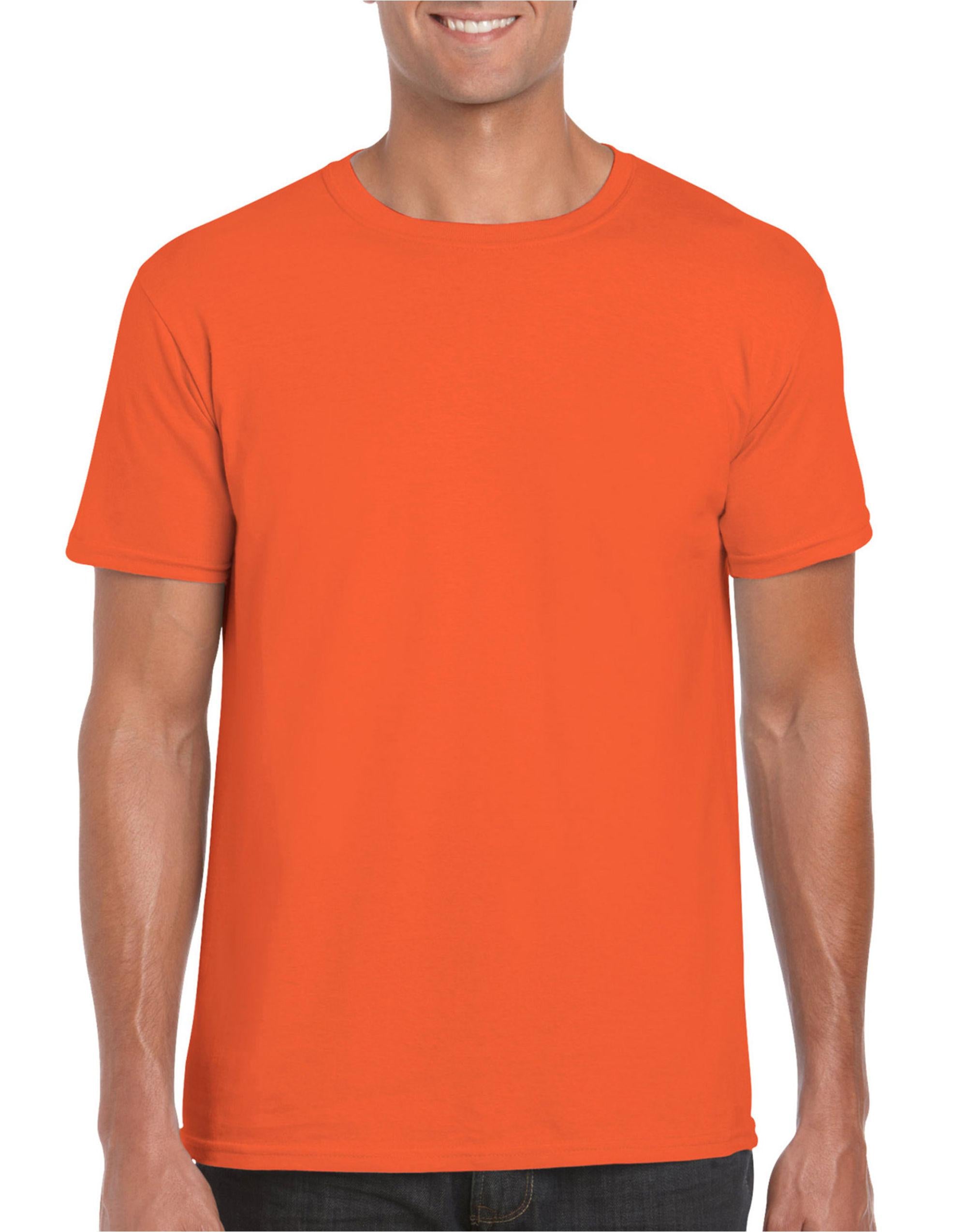 GILDAN Men's 64000 Softstyle T Shirt, Orange, pack of 5 Casual Cotton T-Shirt Top Tshirt GILDAN (7184176719711028997)