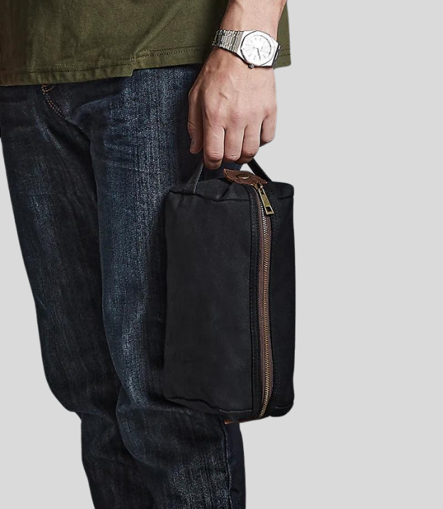 Quadra Heritage Waxed Canvas Wash Bag Quadra