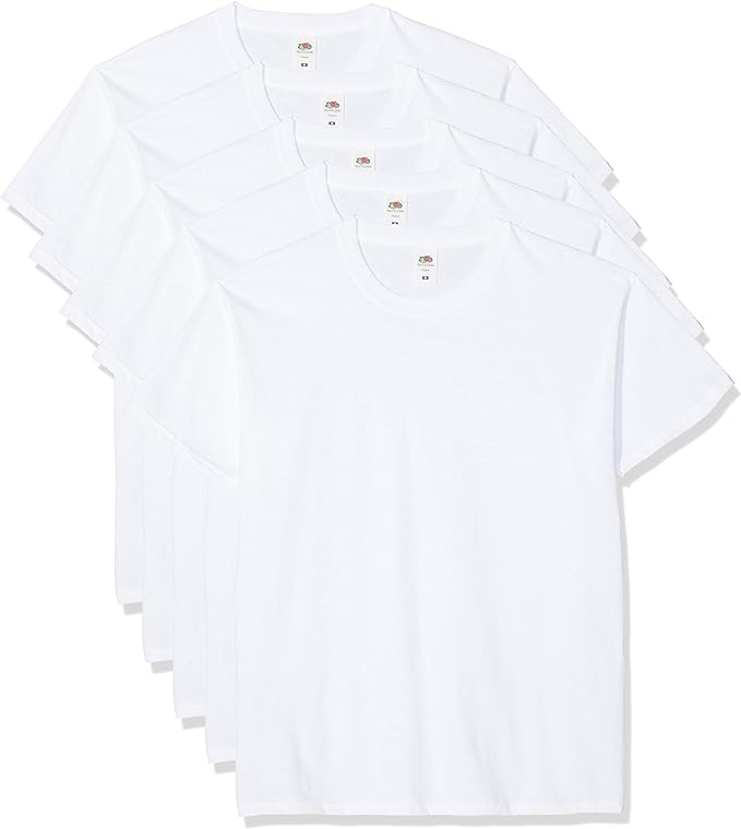 Fruit of the Loom Men's Original T-Shirt | Multicolor | Pack of 5 Fruit of the Loom