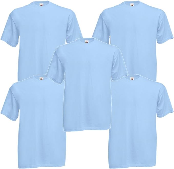 Fruit of the Loom Men's Original T-Shirt | Multicolor | Pack of 5 Fruit of the Loom