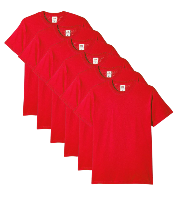 6 Pack T Shirts Short Sleeve - Everyday Comfort, Maximum Value Fruit of the Loom