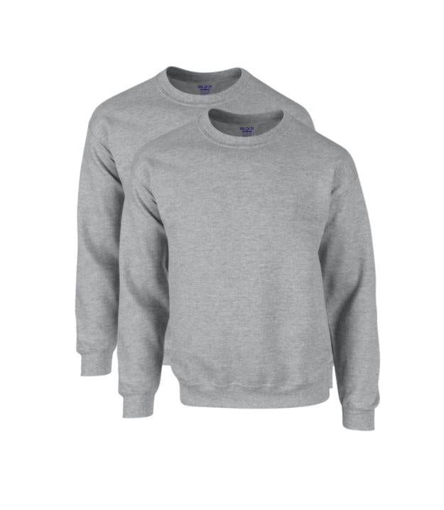 Gildan DryBlend Adult Crewneck Sweatshirt | Sports Grey | Pack of 2 Long Sleeve Casual Classic Menswear Outfit Plain GILDAN (7184176719711028997)