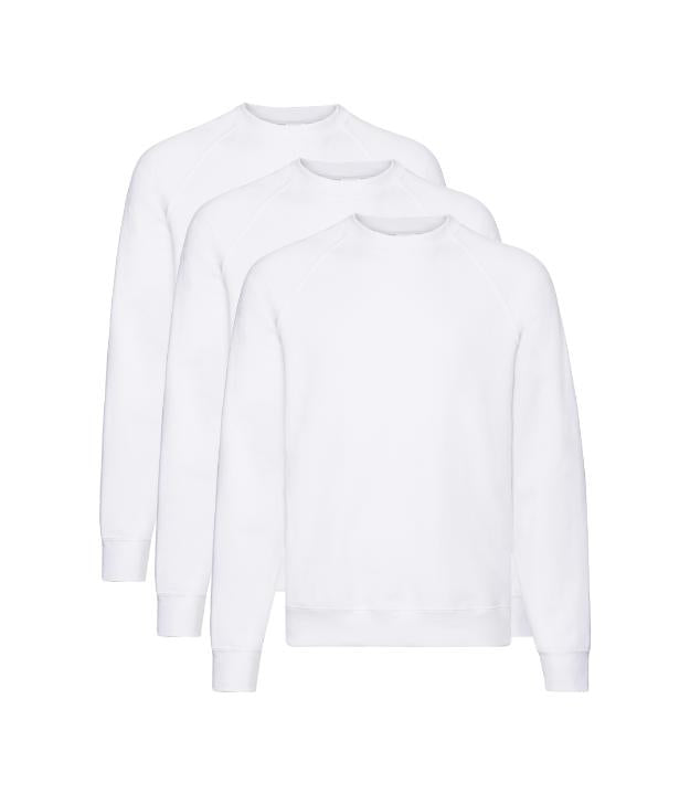 Pack of 3 Men's Classic Raglan Sweatshirts by Fruit of the Loom - Relaxed Fit Stylish FRUIT OF THE LOOM (7279887302174803718)