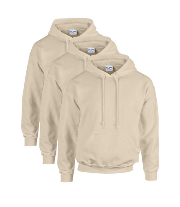 Gildan Heavy Blend Adult Hooded Sweatshirt Pack of 3 Long Sleeves Tops GILDAN (7184176719711028997)