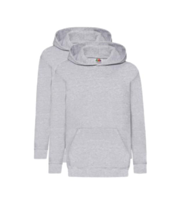 Fruit of the Loom Kids Classic Hooded Sweat | Heather Grey | Pack of 2 FRUIT OF THE LOOM (7279887302174803718)