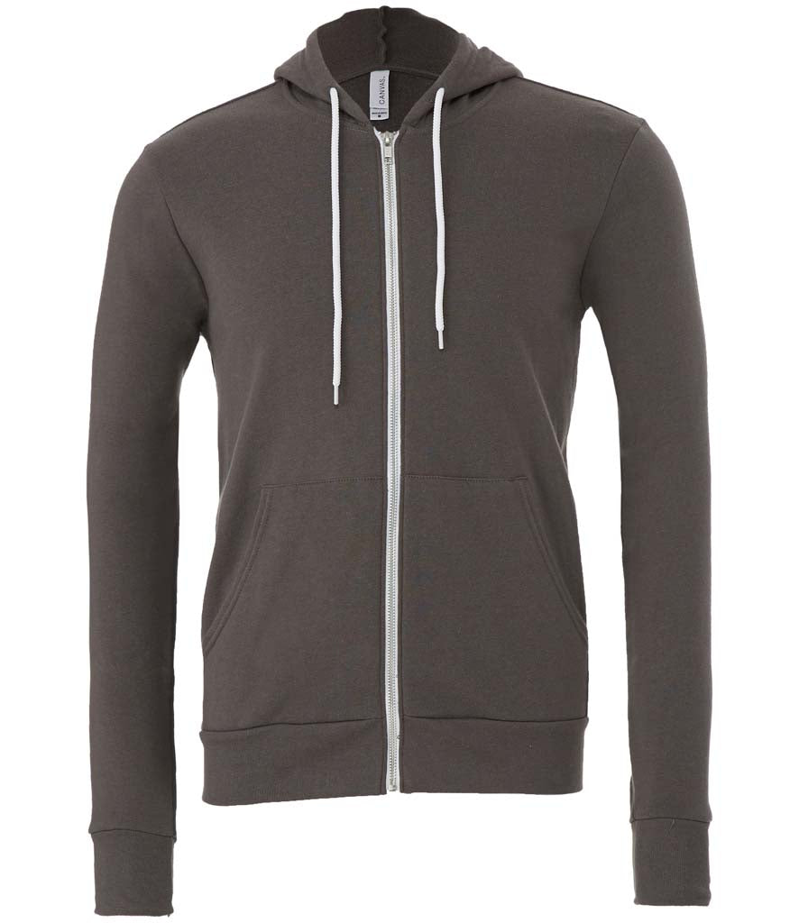 Bella and Canvas | Unisex Poly-Cotton Fleece Full-Zip Hoodie - Prime Apparel