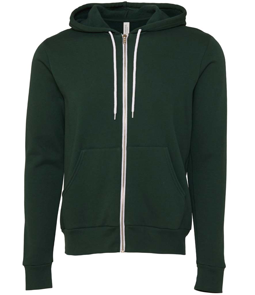Bella and Canvas | Unisex Poly-Cotton Fleece Full-Zip Hoodie - Prime Apparel