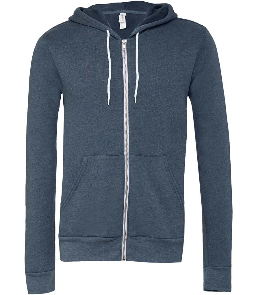 Bella and Canvas | Unisex Poly-Cotton Fleece Full-Zip Hoodie - Prime Apparel