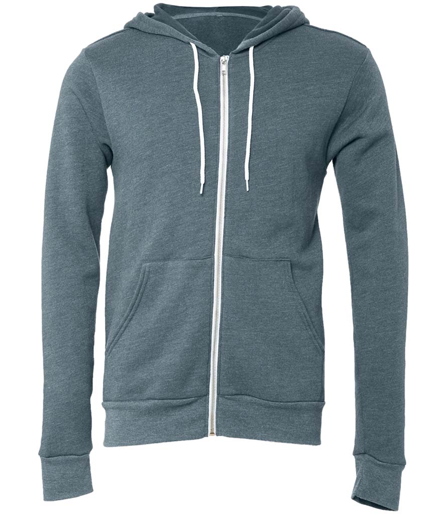 Bella and Canvas | Unisex Poly-Cotton Fleece Full-Zip Hoodie - Prime Apparel