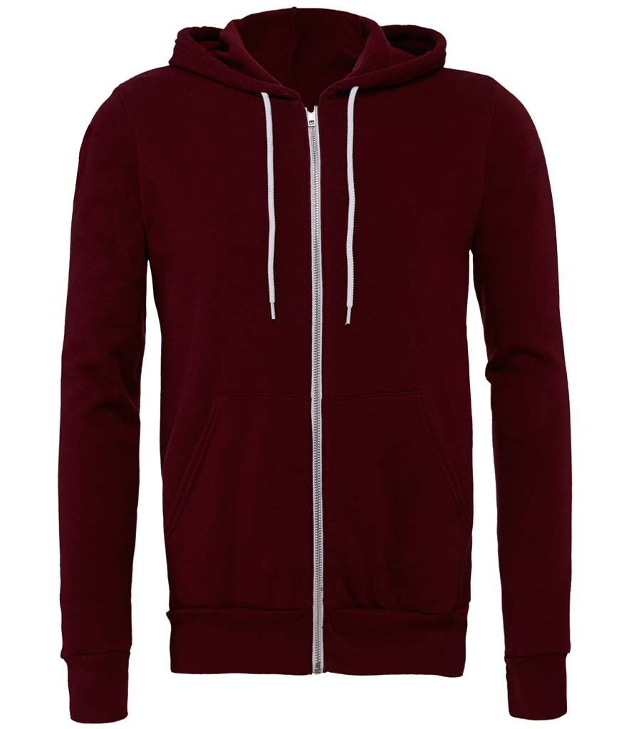 Bella and Canvas | Unisex Poly-Cotton Fleece Full-Zip Hoodie - Prime Apparel