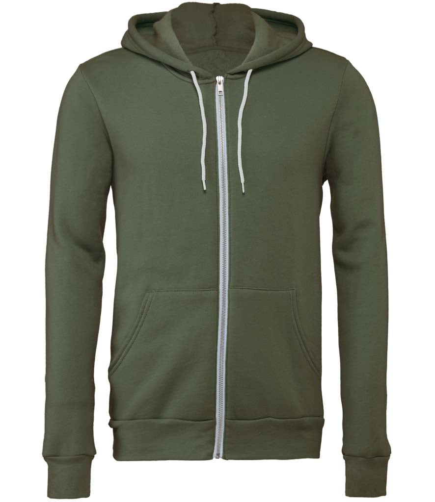 Bella and Canvas | Unisex Poly-Cotton Fleece Full-Zip Hoodie - Prime Apparel