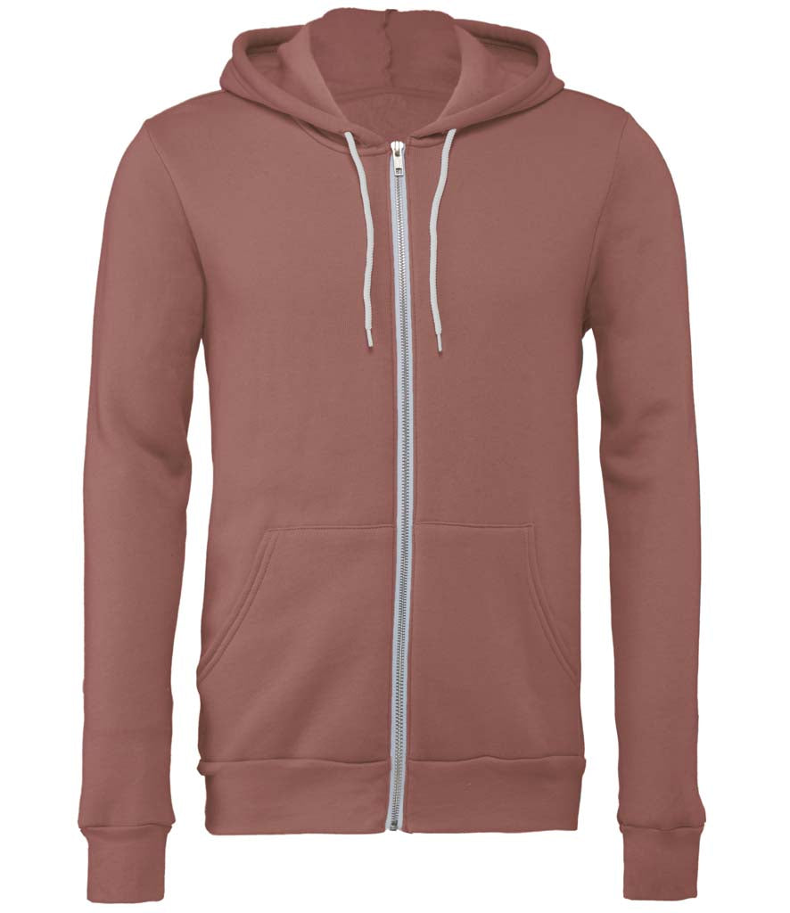 Bella and Canvas | Unisex Poly-Cotton Fleece Full-Zip Hoodie - Prime Apparel