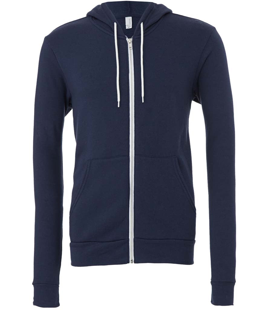 Bella and Canvas | Unisex Poly-Cotton Fleece Full-Zip Hoodie - Prime Apparel
