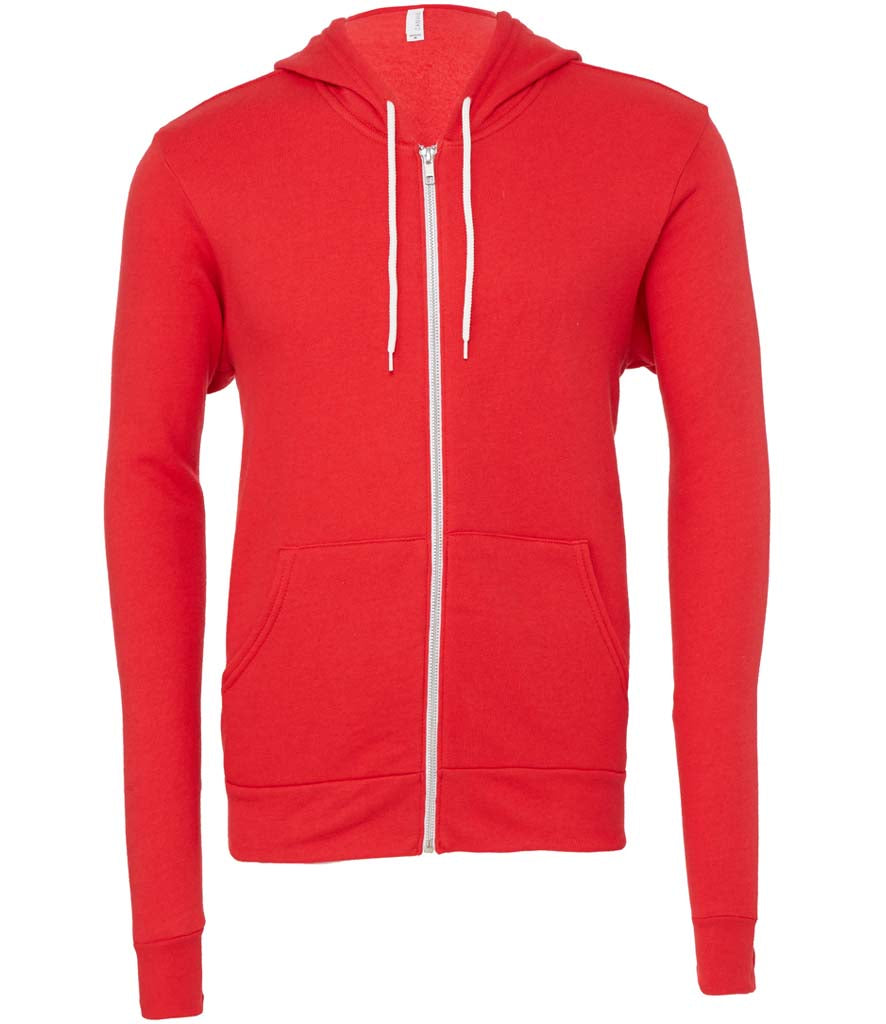 Bella and Canvas | Unisex Poly-Cotton Fleece Full-Zip Hoodie - Prime Apparel