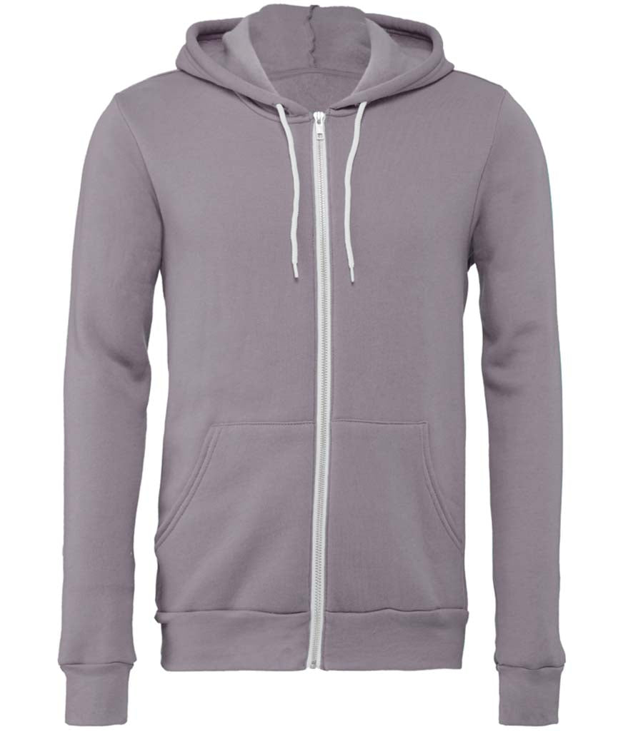 Bella and Canvas | Unisex Poly-Cotton Fleece Full-Zip Hoodie - Prime Apparel