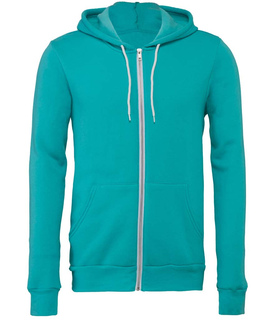 Bella and Canvas | Unisex Poly-Cotton Fleece Full-Zip Hoodie - Prime Apparel