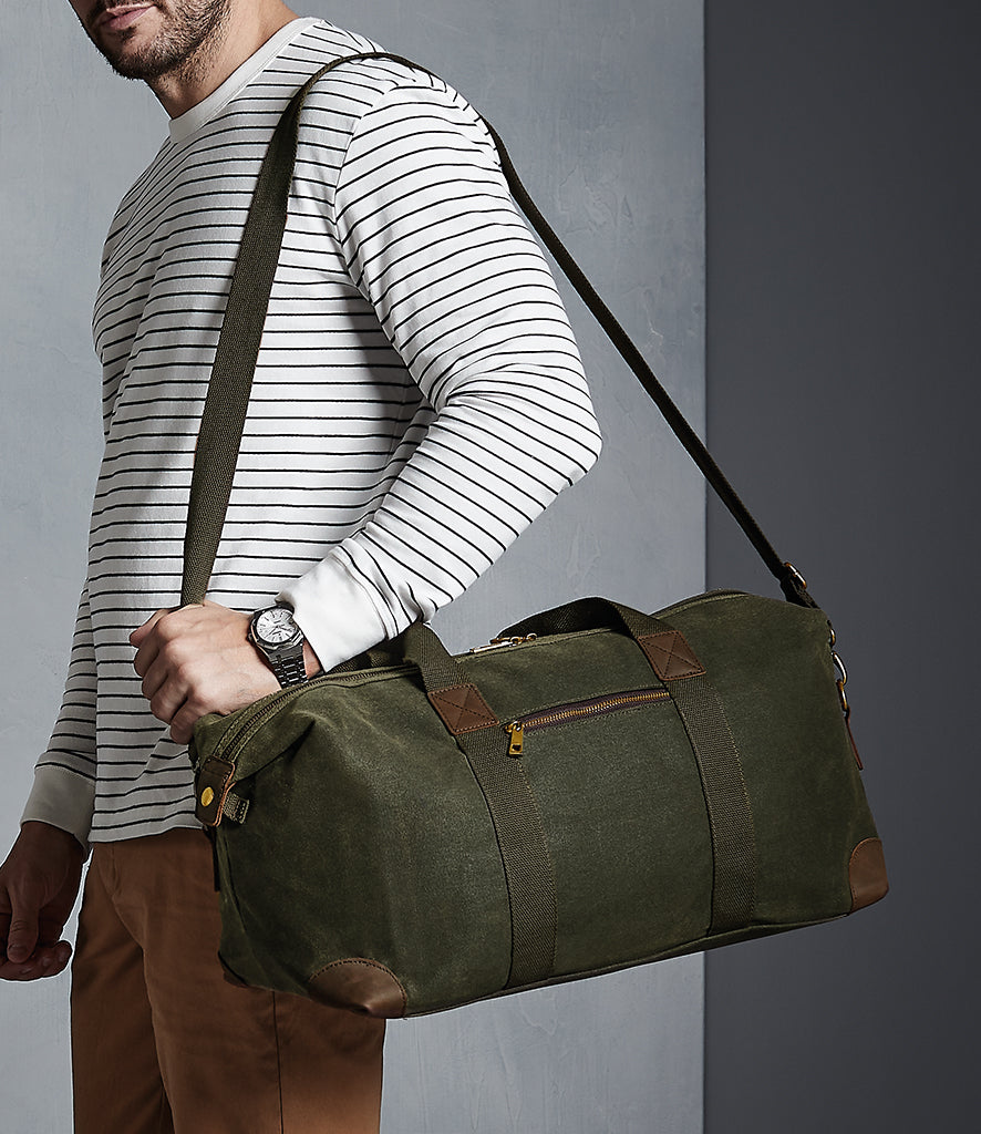 Quadra Heritage Washed Canvas Holdall Quadra