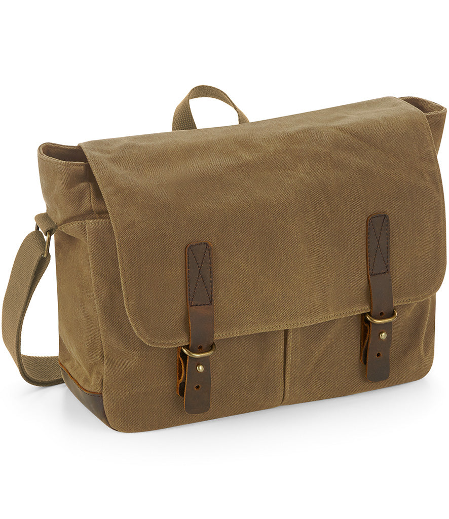 Quadra Heritage Waxed Canvas Messenger Quadra