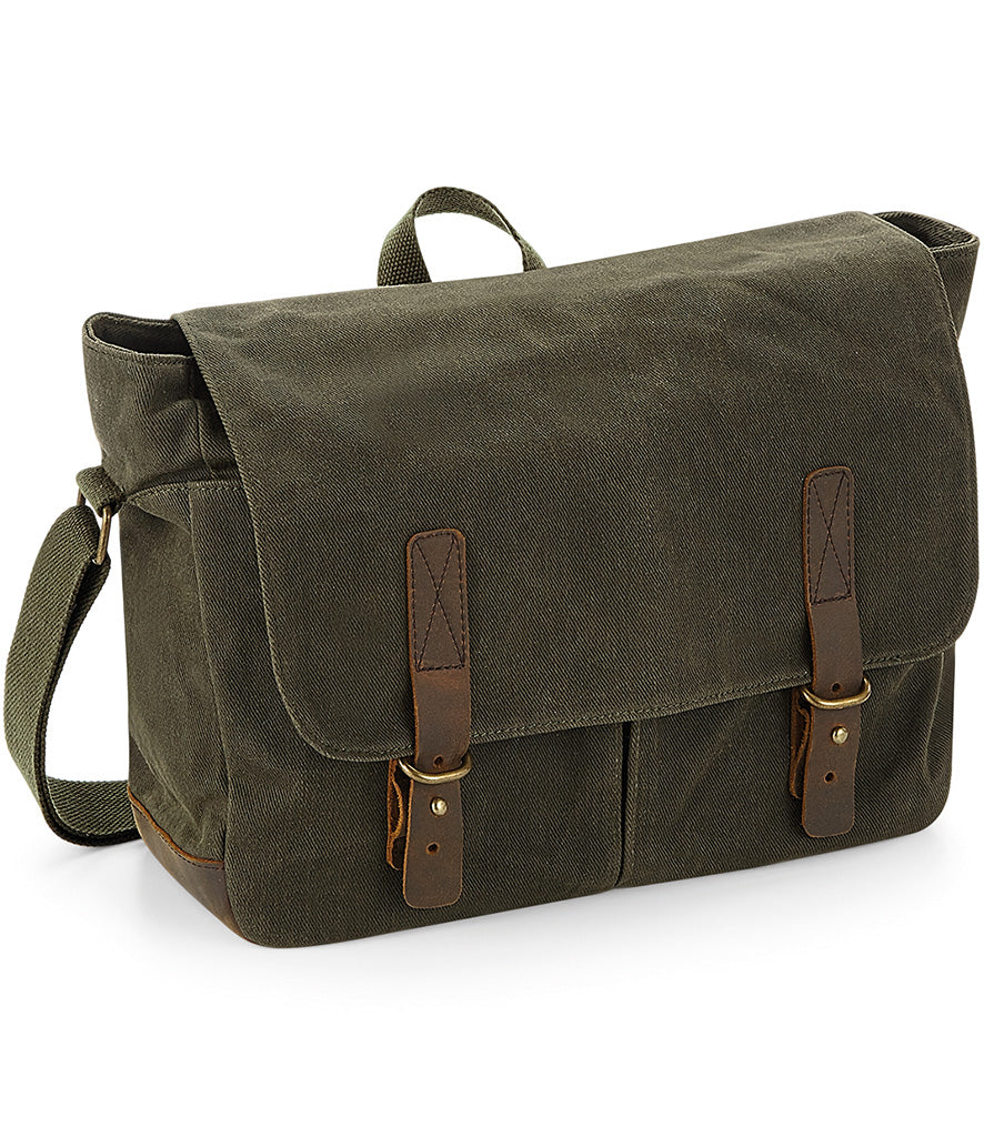 Quadra Heritage Waxed Canvas Messenger Quadra
