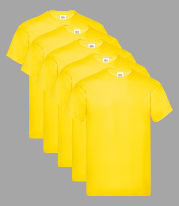 Fruit of the Loom Men's Original T-Shirt | Multicolor | Pack of 5 Fruit of the Loom