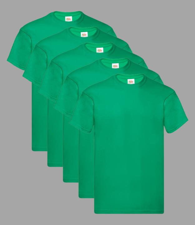 Fruit of the Loom Men's Original T-Shirt | Multicolor | Pack of 5 Fruit of the Loom