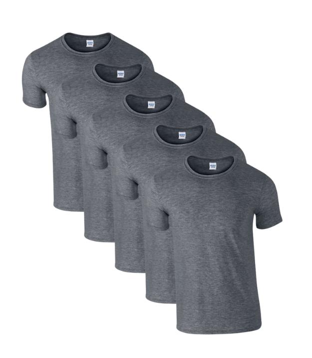 GILDAN Men's Heavy Cotton Adult T-Shirt, Navy, Pack of 5 - Classic Plain Summer Tee - Top, Basic Casual Menswear GILDAN (7184176719711028997)