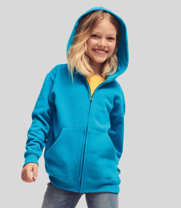 Fruit of the Loom Kids Classic Zip Hooded Sweatshirt Multicolor For 5 15 Years kids