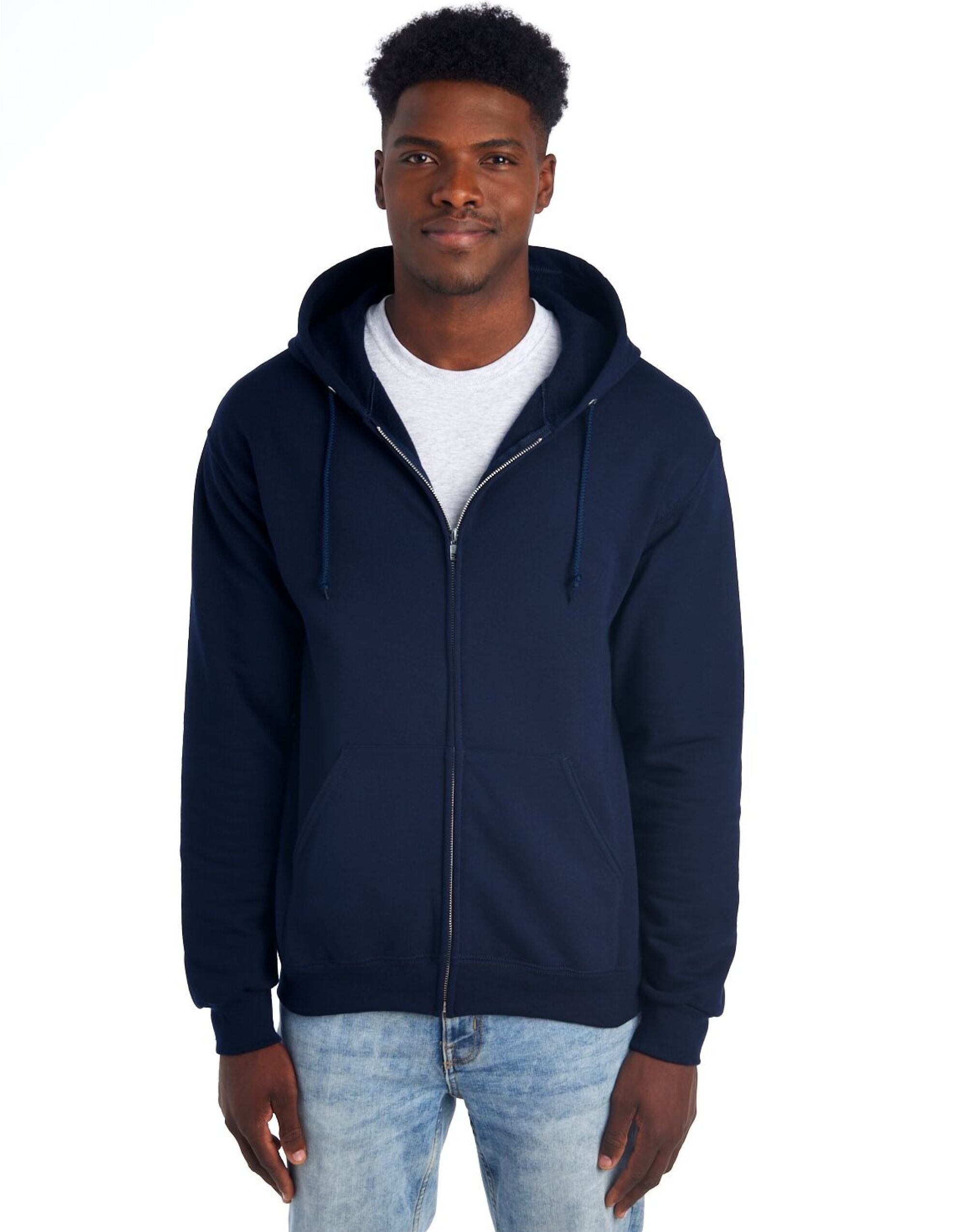 Jerzees NuBlend Full-Zip Hooded Sweat - Men's Outdoor Top - Casual Jerzees (7046223148714362625)