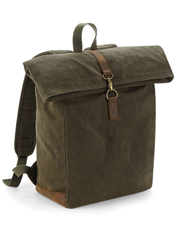 Quadra | Heritage Waxed Canvas Backpack - Prime Apparel