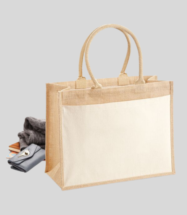 West Ford Mill | Cotton Pocket Jute Shopper - Prime Apparel