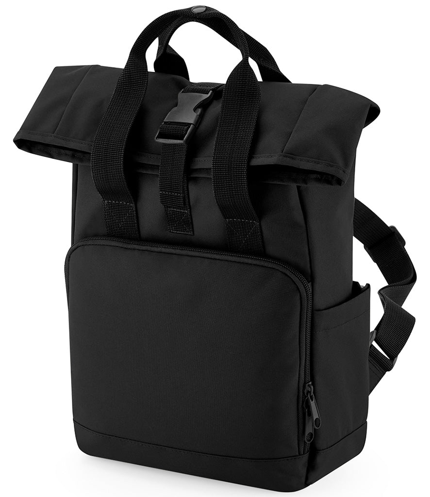 BagBase | Recycled Mini Twin Handle Roll-Top Backpack - Prime Apparel