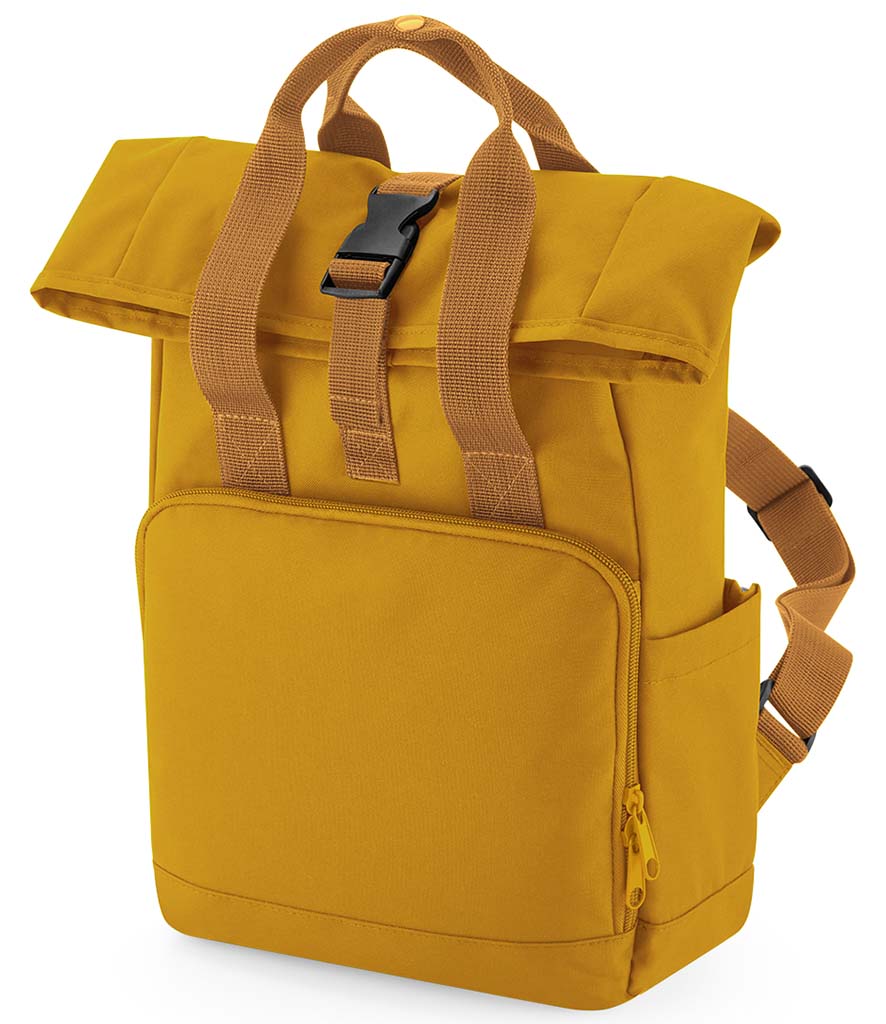 BagBase | Recycled Mini Twin Handle Roll-Top Backpack - Prime Apparel