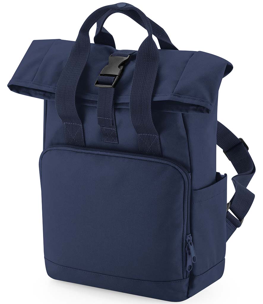 BagBase | Recycled Mini Twin Handle Roll-Top Backpack - Prime Apparel