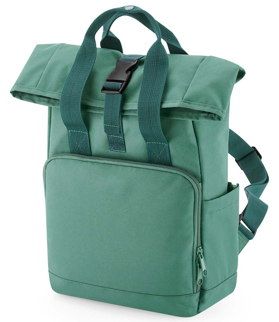 BagBase | Recycled Mini Twin Handle Roll-Top Backpack - Prime Apparel