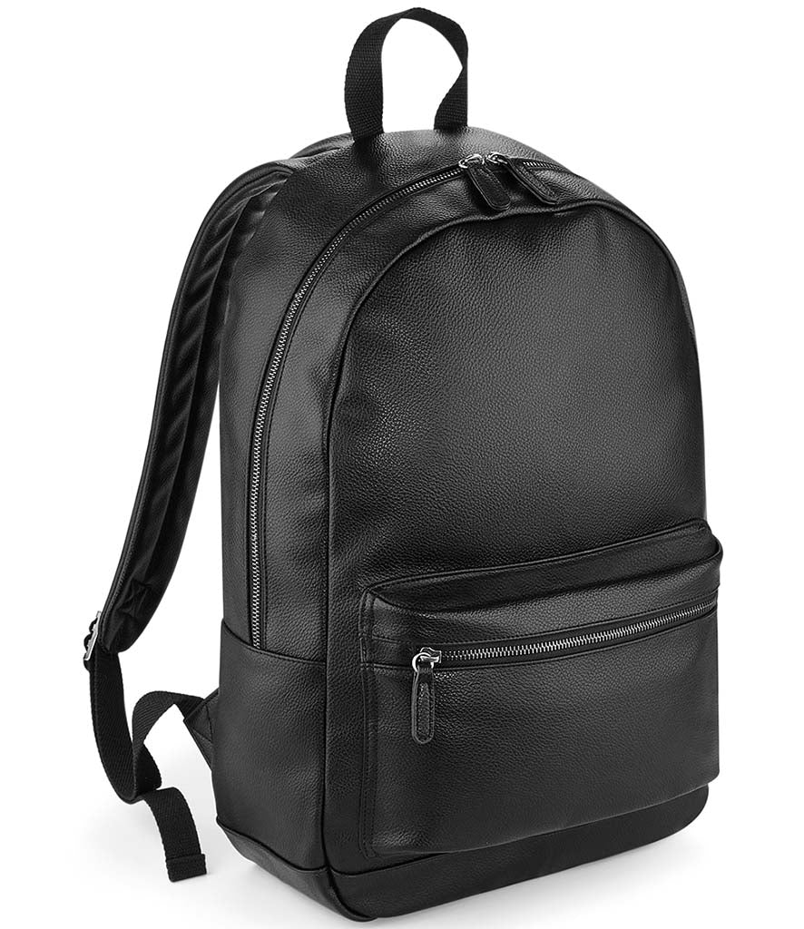 Bagbase Faux Leather Fashion Backpack BagBase