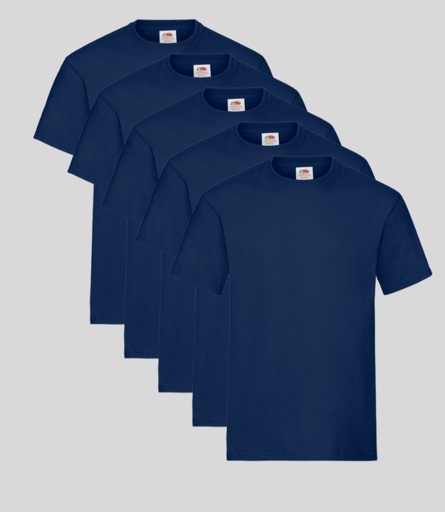 Fruit of the Loom Heavy T-shirt | Pack Of 5 | S-3XL Fruit of the Loom