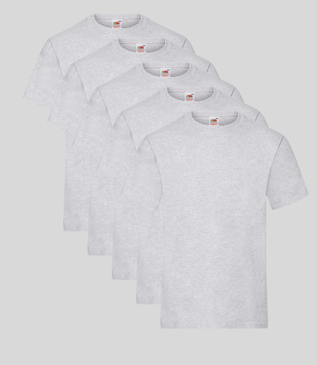 Fruit of the Loom Heavy T-shirt | Pack Of 5 | S-3XL Fruit of the Loom