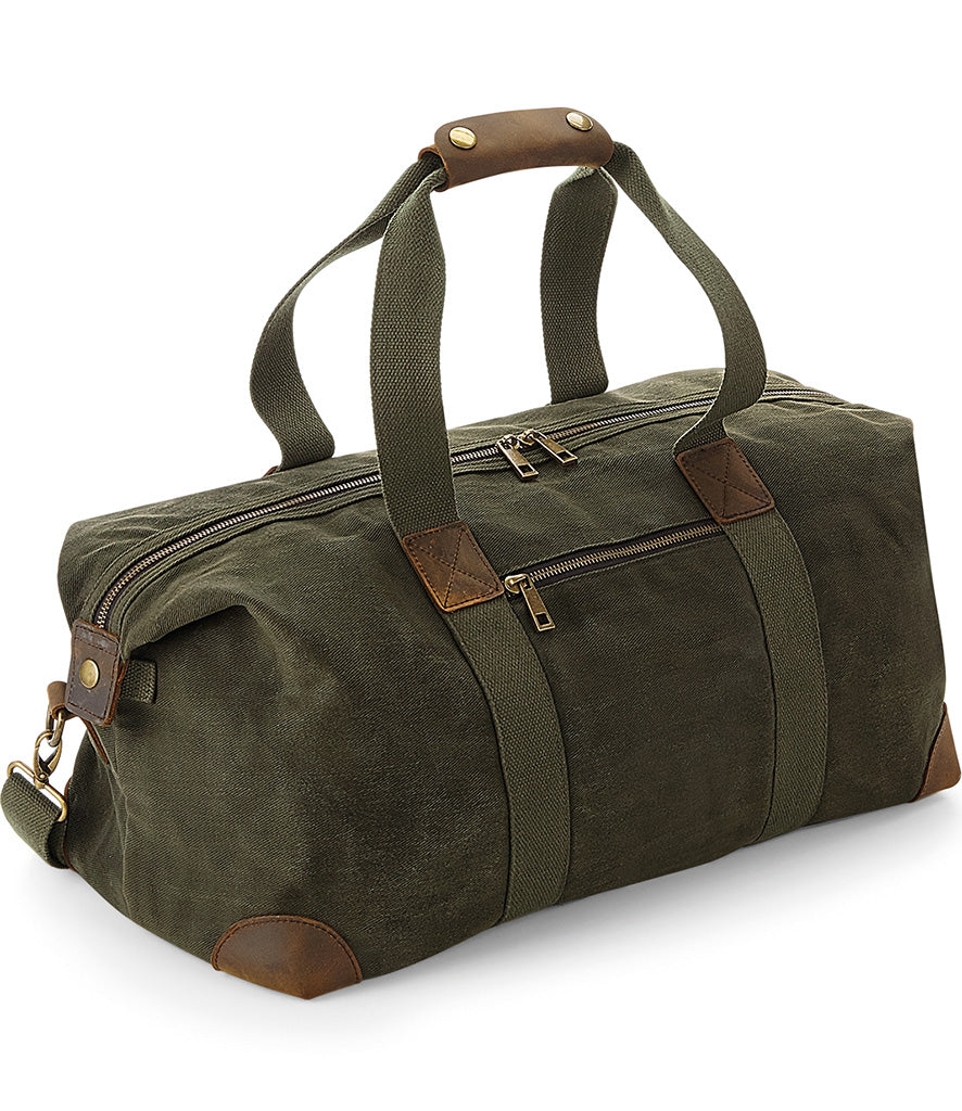 Quadra Heritage Washed Canvas Holdall Quadra