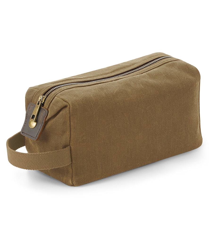 Quadra Heritage Waxed Canvas Wash Bag Quadra