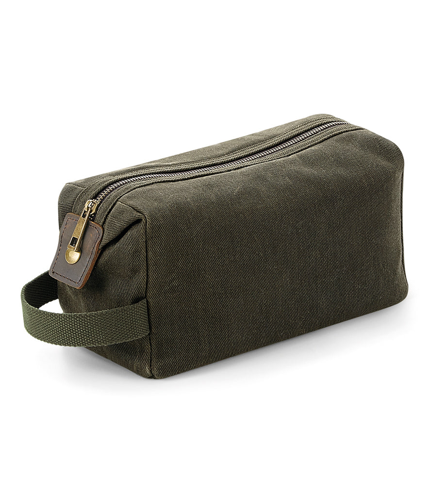 Quadra Heritage Waxed Canvas Wash Bag Quadra