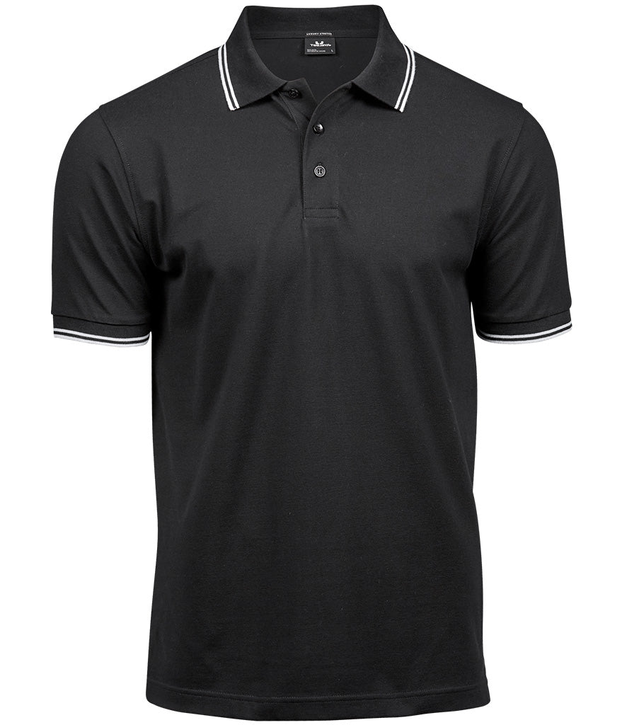 Tee Jays | Mens Luxury Stripe Stretch Polo Tee Jays